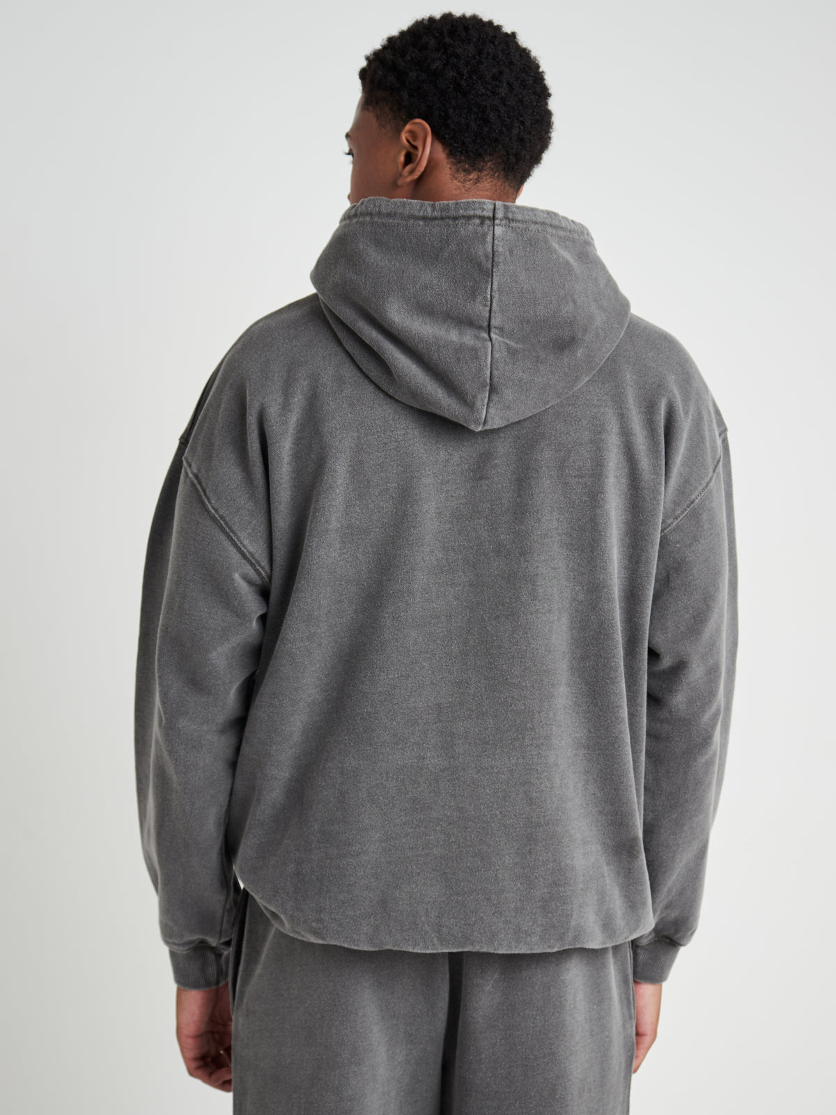 Relaxed Washed Pullover Hoodie - Vintage Charcoal Wash-6