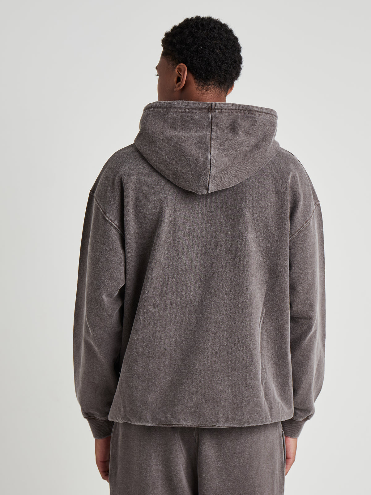 Relaxed Washed Pullover Hoodie - Espresso Brown Wash-7