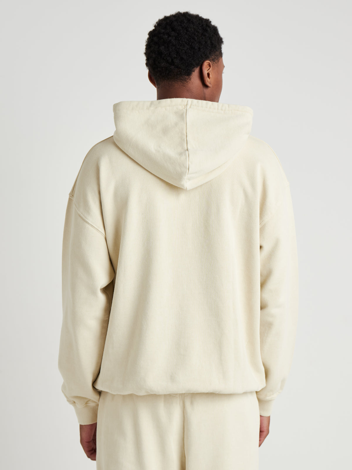 Relaxed Washed Pullover Hoodie - Cream Pearl Wash-7