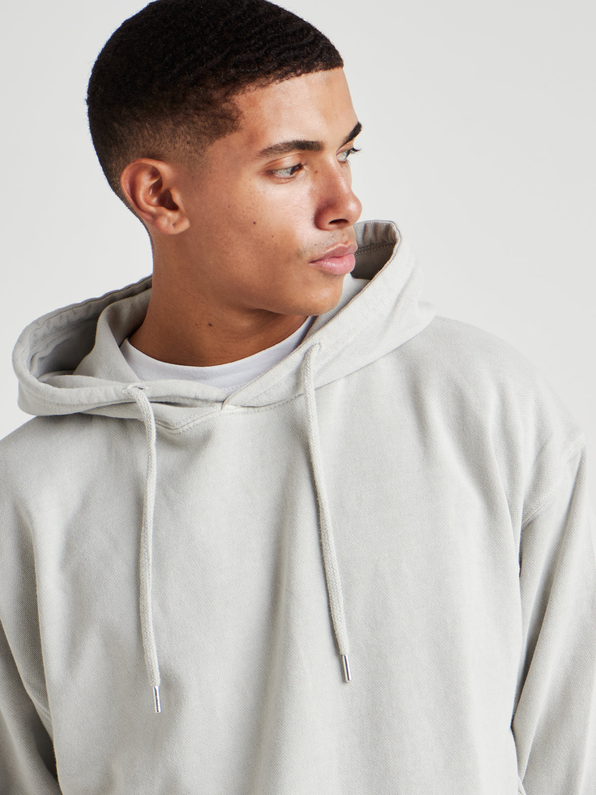 Relaxed Washed Pullover Hoodie - Silver Birch Wash-4
