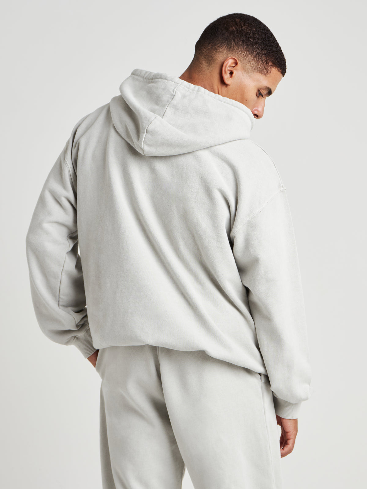 Relaxed Washed Pullover Hoodie - Silver Birch Wash-8