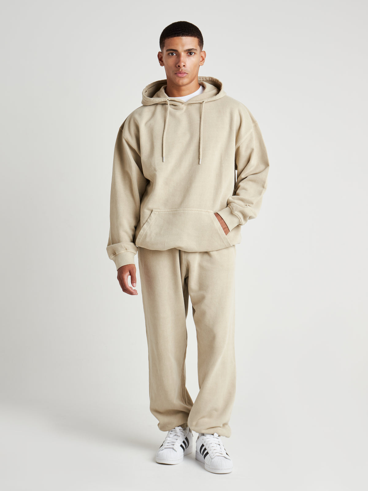 Relaxed Sculpted Cuff Jogger - Natural Khaki Wash-4