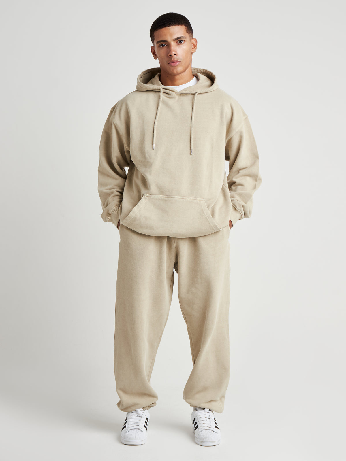 Relaxed Sculpted Cuff Jogger - Natural Khaki Wash-2