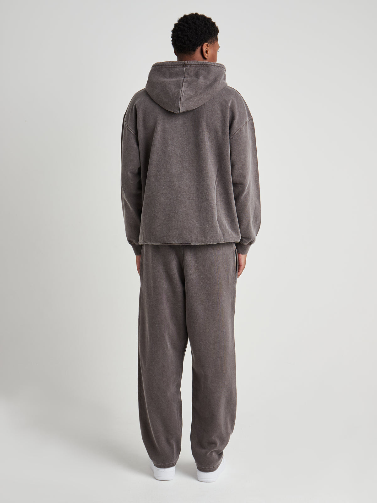Tailored Straight-Leg Joggers - Espresso Brown Wash-7