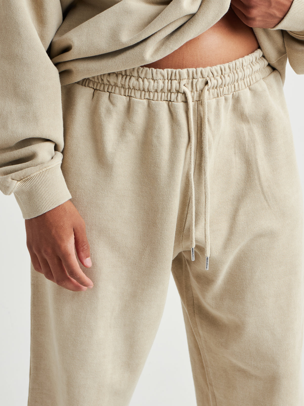 Tailored Straight-Leg Joggers - Natural Khaki Wash-8