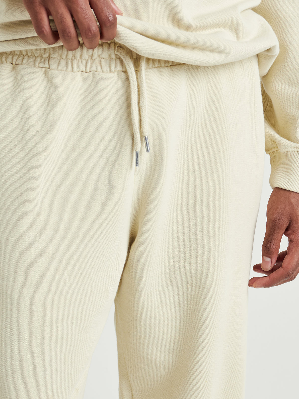 Tailored Straight-Leg Joggers - Cream Pearl Wash-9