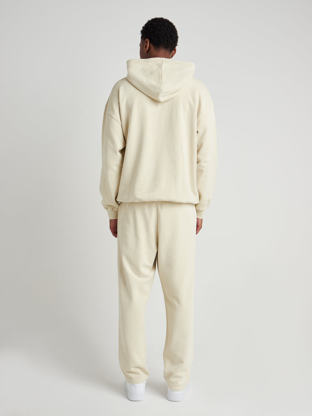 Tailored Straight-Leg Joggers - Cream Pearl Wash-8