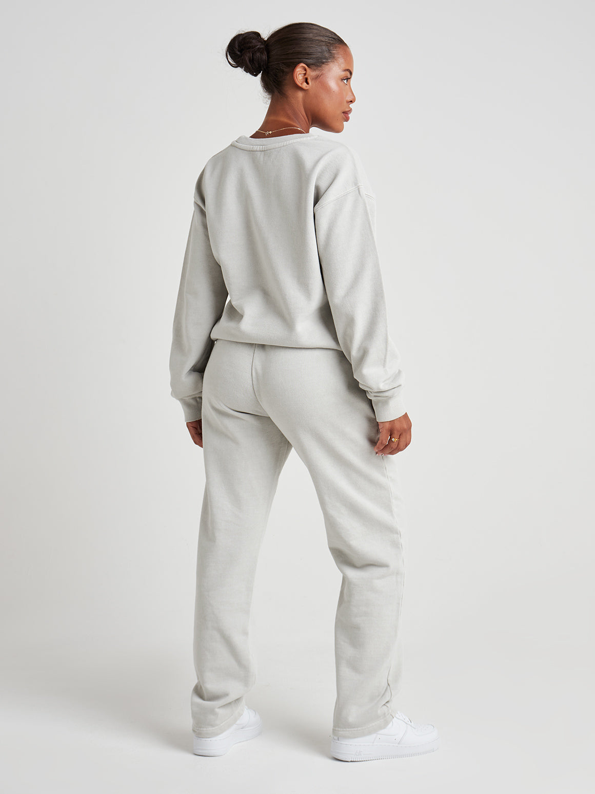 Tailored Straight-Leg Joggers - Silver Birch Wash-5