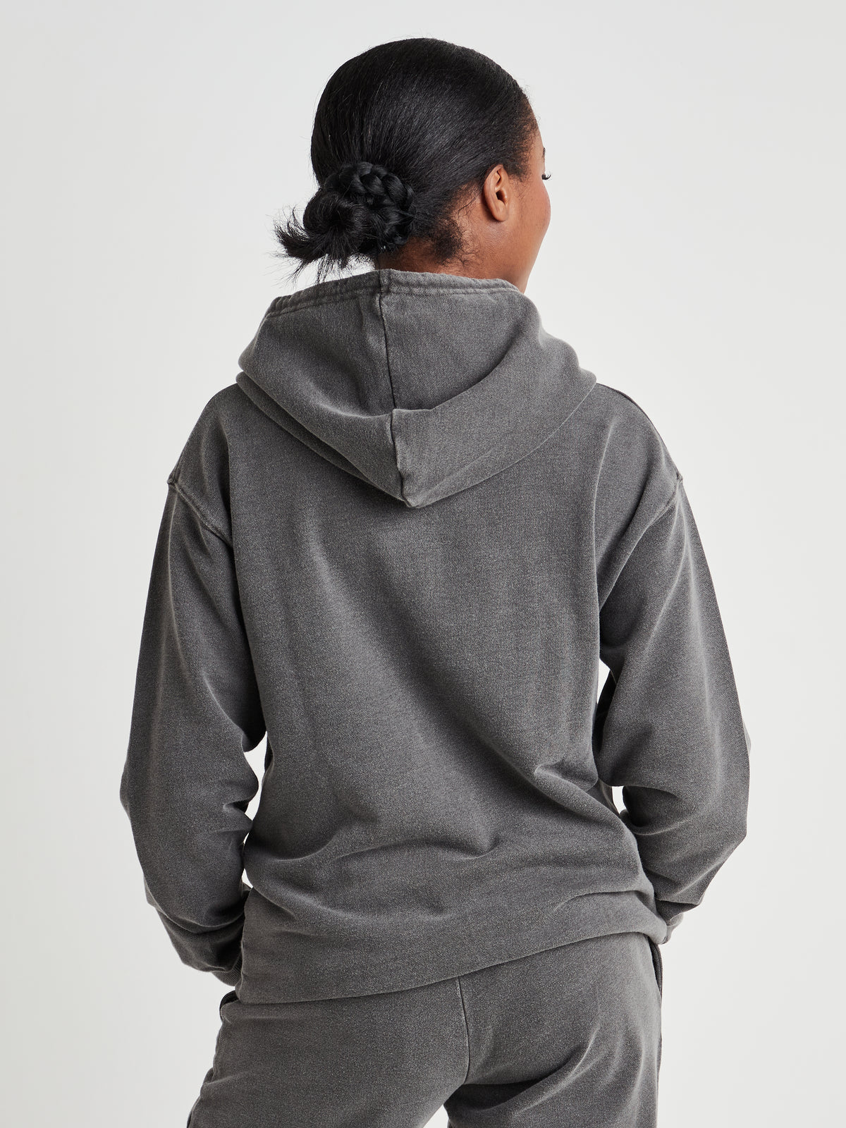 Relaxed Washed Pullover Hoodie - Vintage Charcoal Wash-9