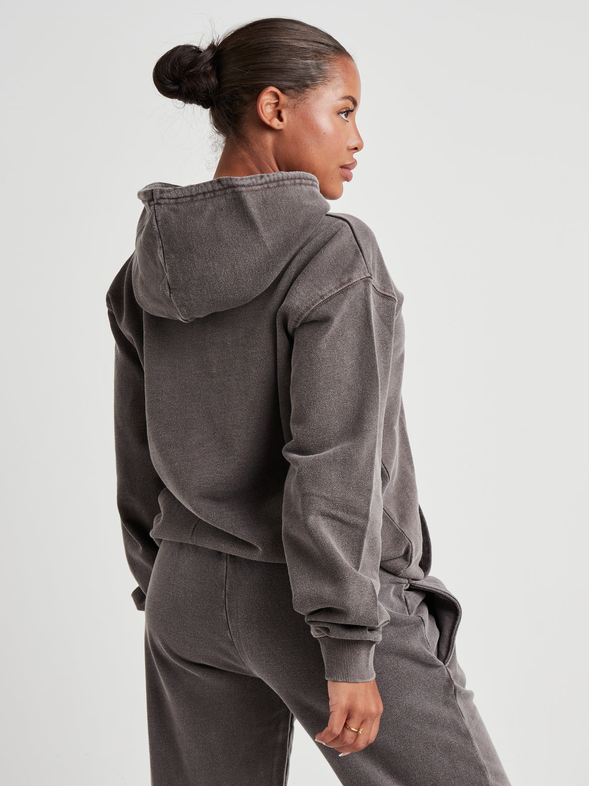 Relaxed Washed Pullover Hoodie - Espresso Brown Wash-8