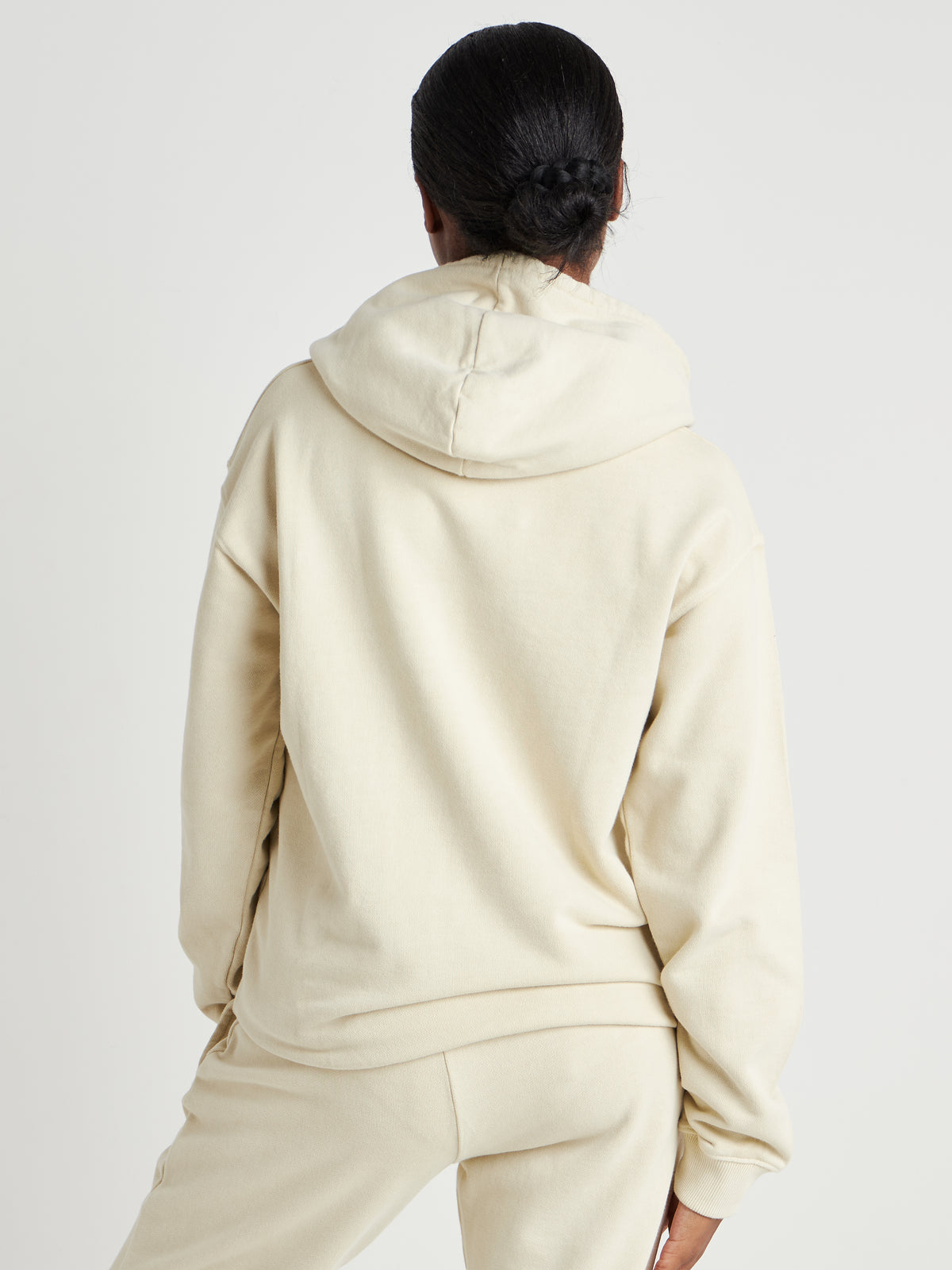 Relaxed Washed Pullover Hoodie - Cream Pearl Wash-6
