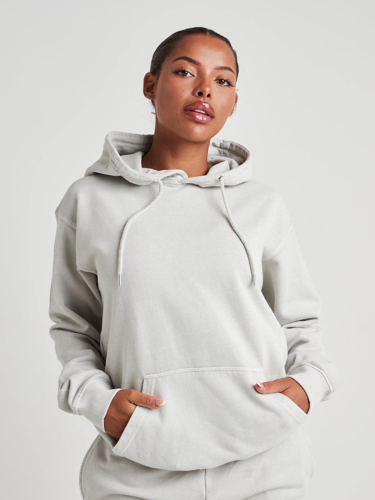 Relaxed Washed Pullover Hoodie - Silver Birch Wash-5