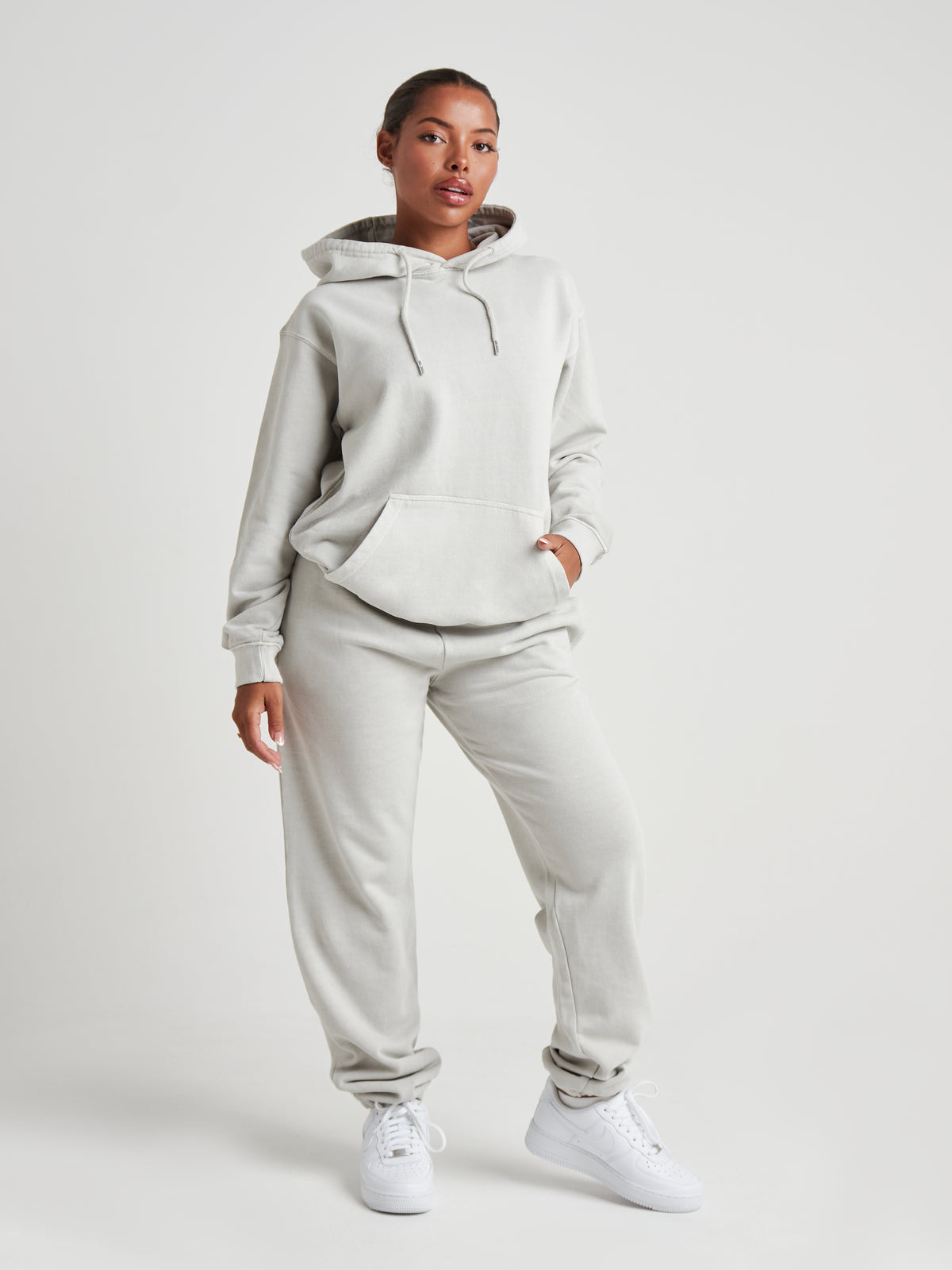 Relaxed Washed Pullover Hoodie - Silver Birch Wash-9