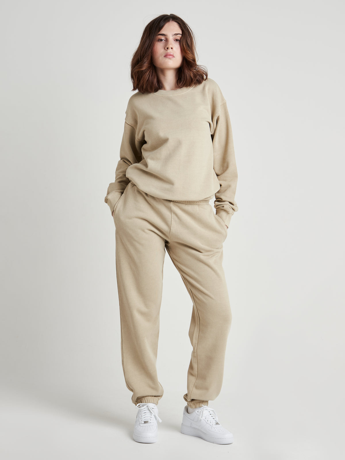 Relaxed Sculpted Cuff Jogger - Natural Khaki Wash-5