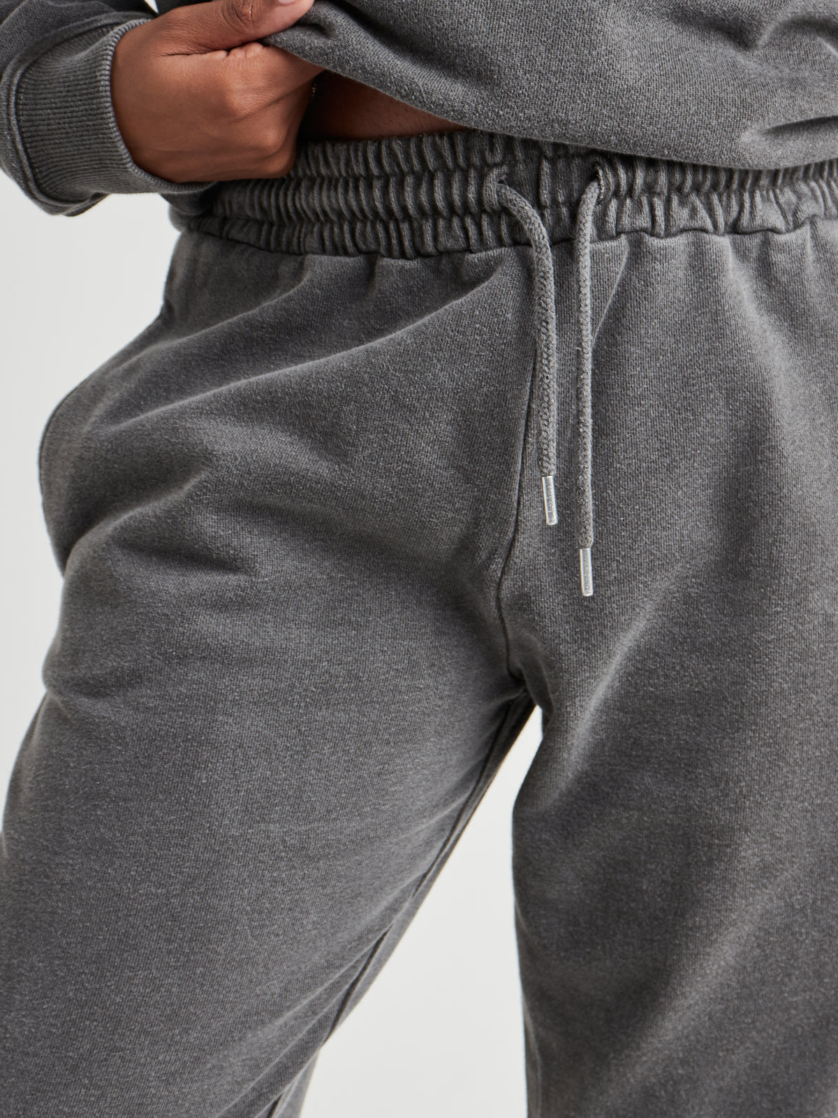 Tailored Straight-Leg Joggers - Vintage Charcoal Wash-8