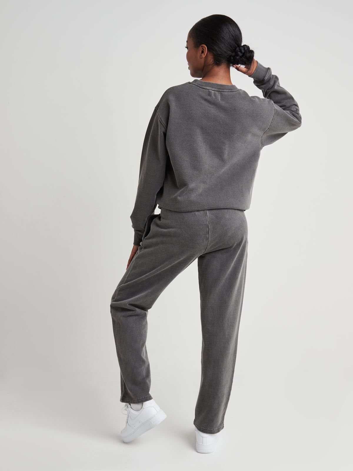 Tailored Straight-Leg Joggers - Vintage Charcoal Wash-7