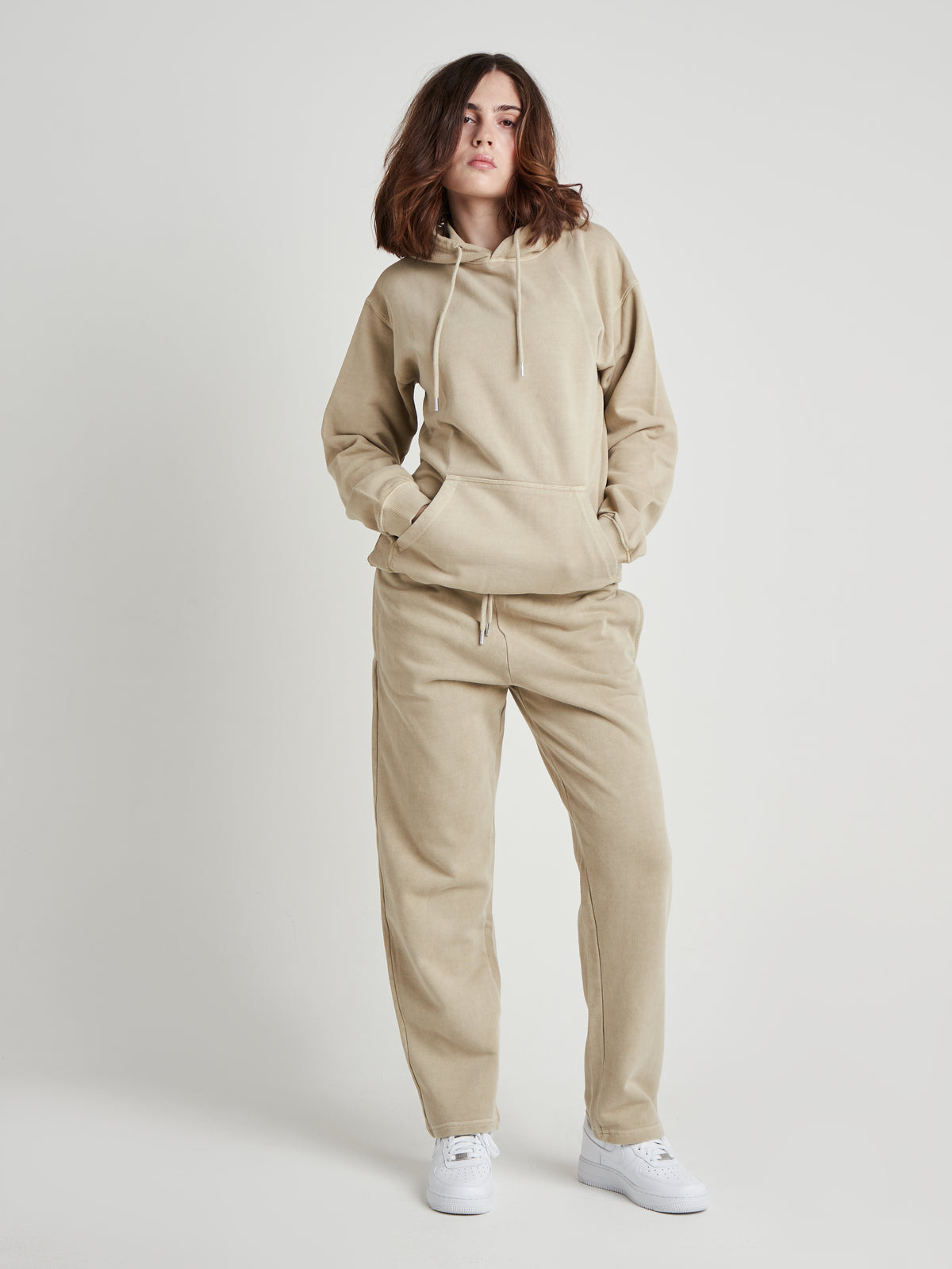Tailored Straight-Leg Joggers - Natural Khaki Wash-4