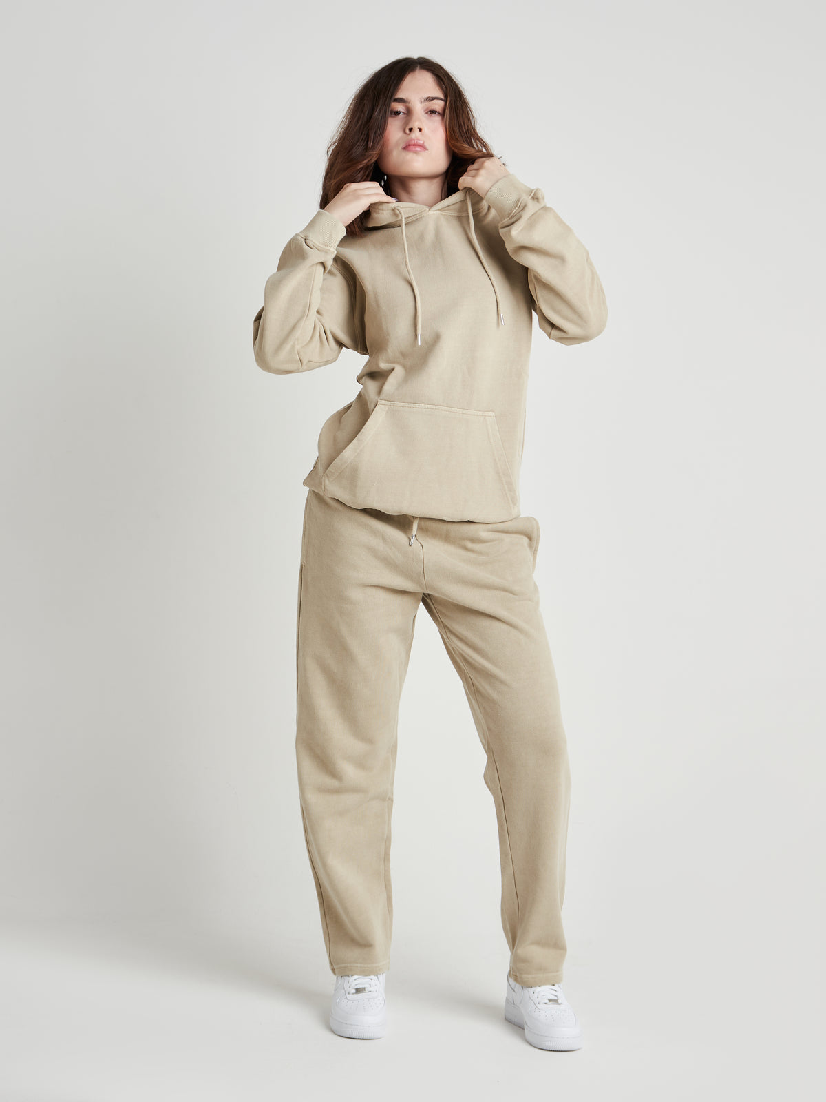 Tailored Straight-Leg Joggers - Natural Khaki Wash-2